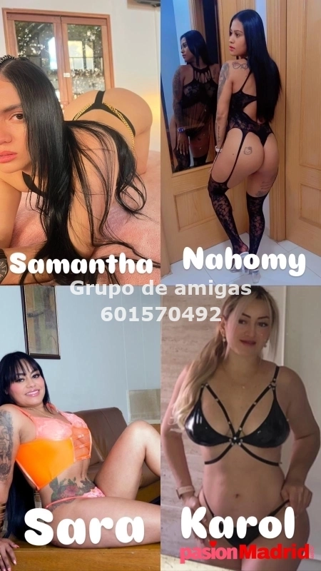 Grupo de amigas guapas disponibles en la noria 